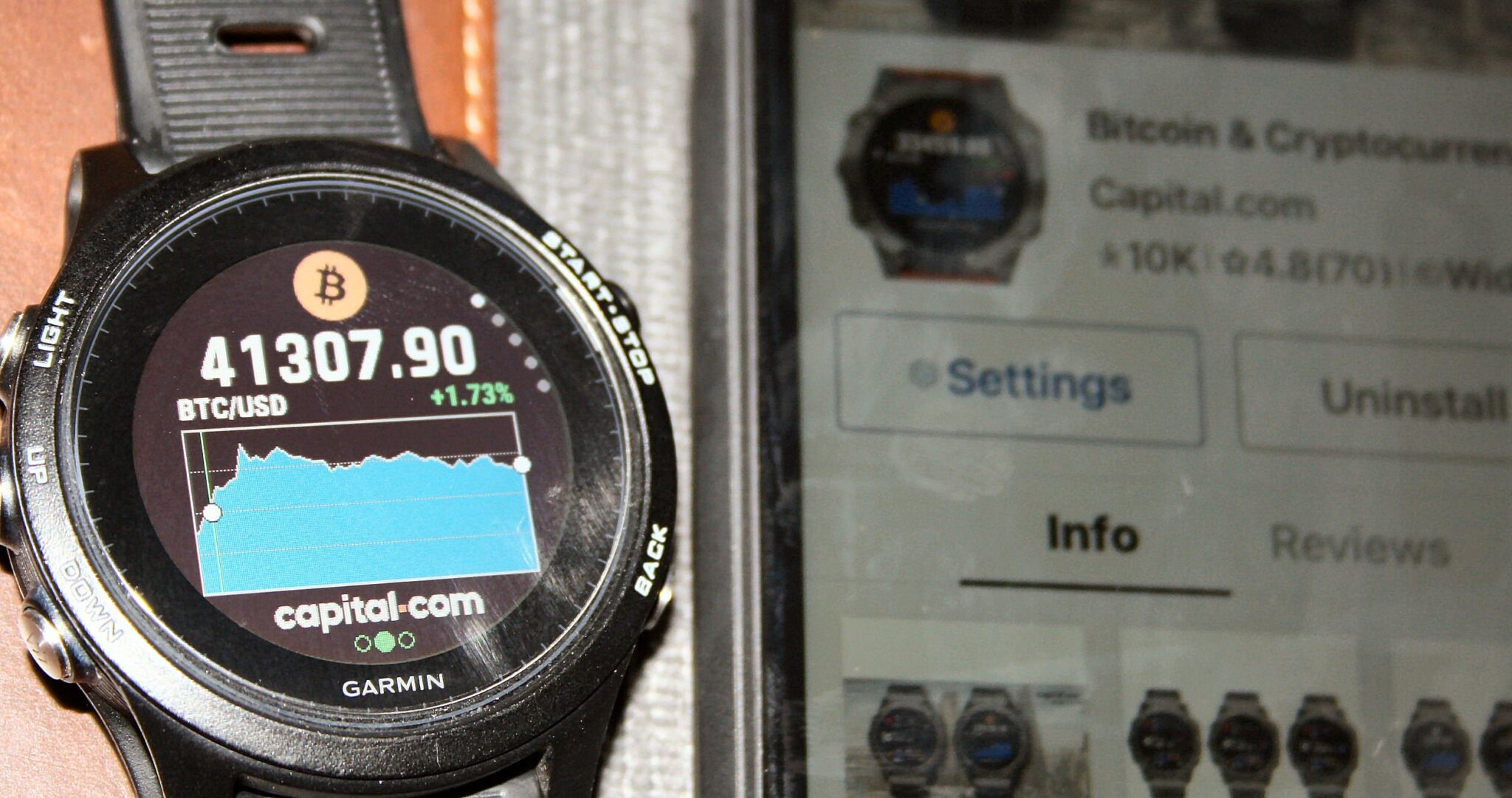 Garmin Bitcoin Widgets