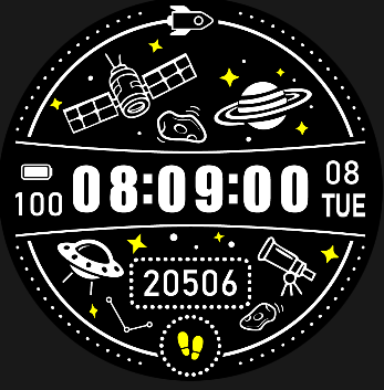 Coros Pace 4 watch face - Space